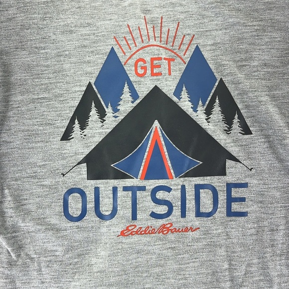 Eddie Bauer Long Sleeve Shirt Gray Kids Boys Girls Size S 7 8 Get Outside - Picture 2 of 8